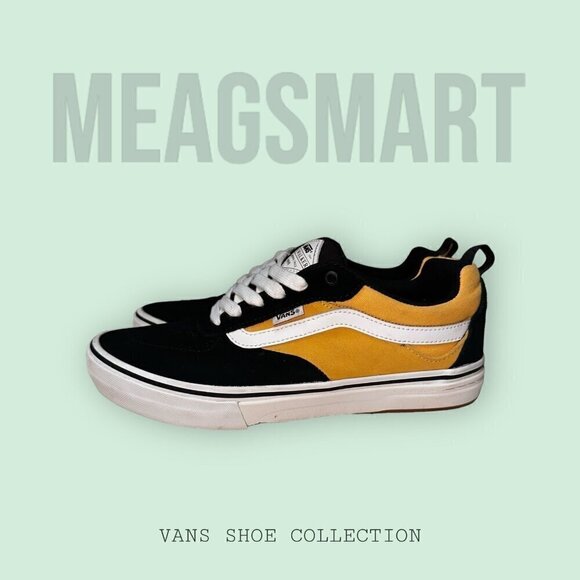 VANS x Kyle Walker Pro Pop Cush Suede Black And Yellow Skate Shoes - Picture 2 of 6